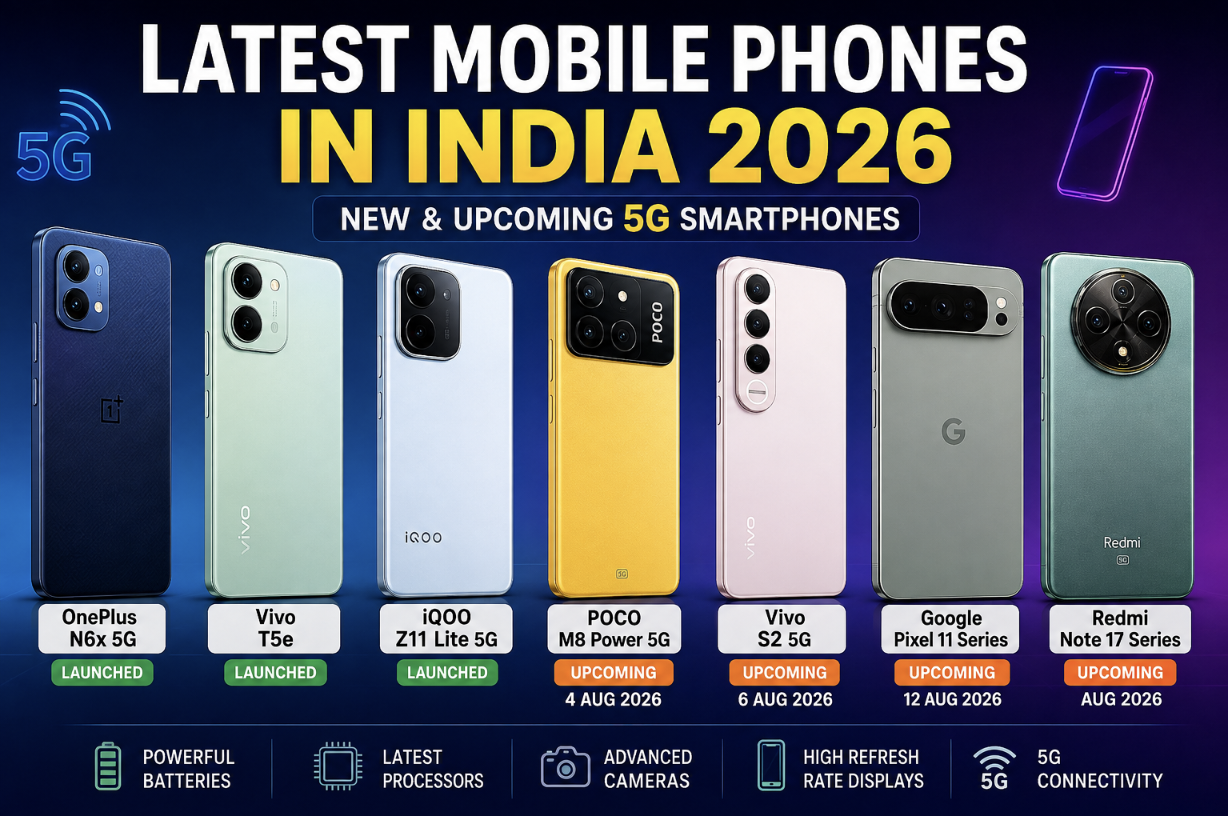 Latest 5G Phones in India 2026 Comparison Latest 5G phones in India 2026 comparison