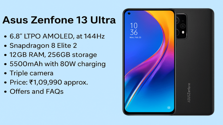 Asus Zenfone 13 Ultra full specs, price, offers and FAQs 2025