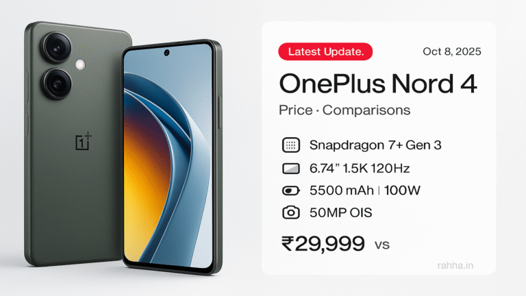OnePlus Nord 4 — Specs, Price in India, Comparison, Updates, Pros & Cons, Tests & FAQs